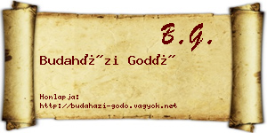 Budaházi Godó névjegykártya